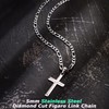 Thunaraz 925 Sterling Silver Cross Necklace for Men Women |
