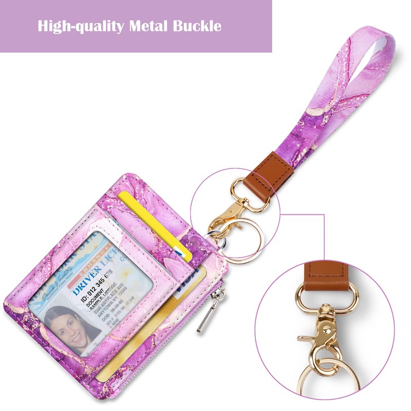 WAVEYU Cute Wristlet Lanyard Hand Wrist Strap with Credit Card