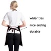 CWFUN 12 pack Black Apron bulk for Women Men with