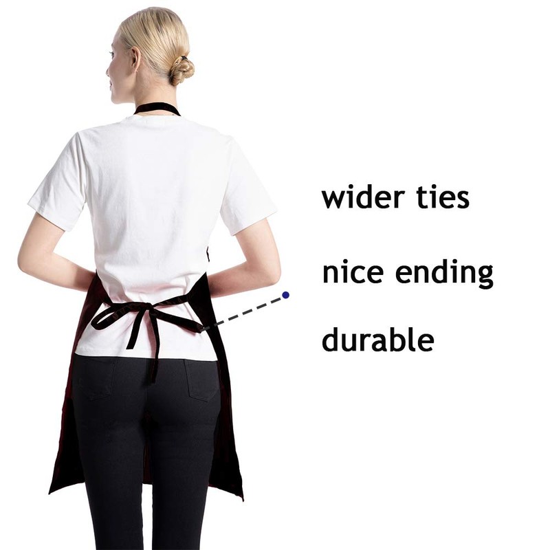 CWFUN 12 pack Black Apron bulk for Women Men with