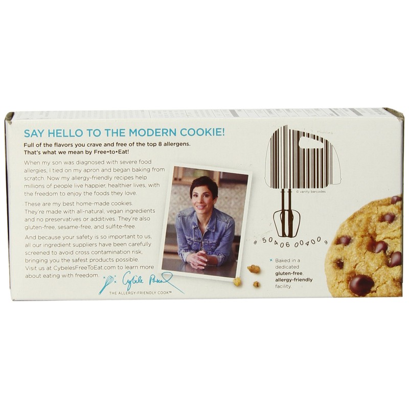 Cybele's Free to Eat Cookies, Chocolate Chip, 6 Ounce