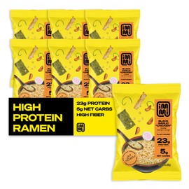 immi Black Garlic "Chicken" Ramen, 100% Plant Based, Keto Friendly, Low Carb, High Protein, Packaged Noodle Meal Kit, Ready to Eat, 6 Pack