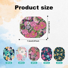 Tinoaly 25stk Sensorabdeckungen für Libre 2/3, Frühlingsblumen Stil Selbstklebende Pflaster Wasserdicht & Schweißfest Sensor Aufkleber CGM Monitor Überpflaster Zubehör Kompatibel mit Libre (5 Stile)