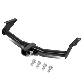 DNA Motoring TH-N-016 Class 3 Steel Tow Hitch, 2 inch Round Tube Frame Hitch Receiver w/Hitch Lock Pin Compatible with 02-07 Liberty