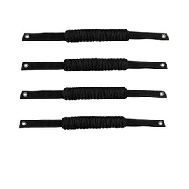 LALOCAPEYO 4 PCS Ford Bronco Grab Handles, 4 Pack Automotive Paracord Roll Bar Grab Handles for 2021 2022 2023 2024 2/4 Door Bronco Handles (Black)