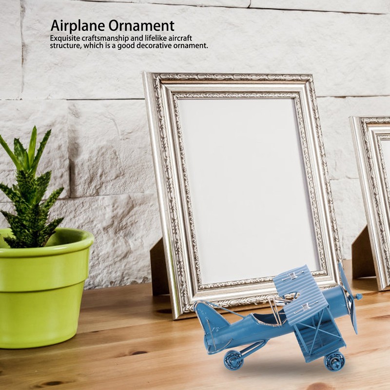 Iron Aircraft Model Innovative Airplane Handicraft Office Bar Desktop Ornament