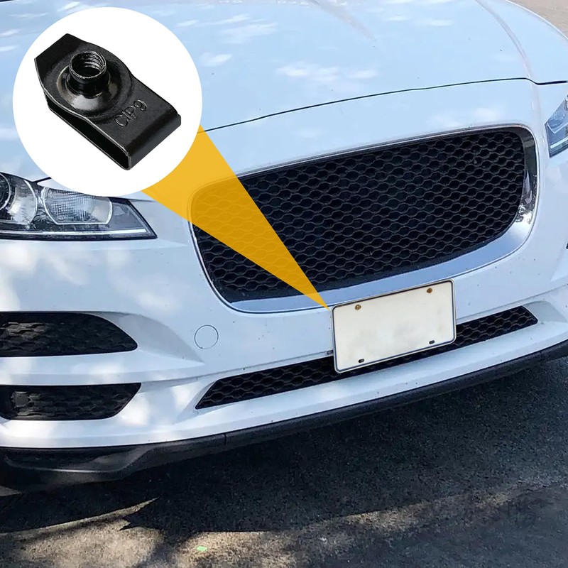 30 PCS U Nut Clips,Black Metal Clip-On Nuts,M6 Screw U-Clips