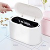 LTWQLing Mini Trash Can with Lid - Removable Small Garbage
