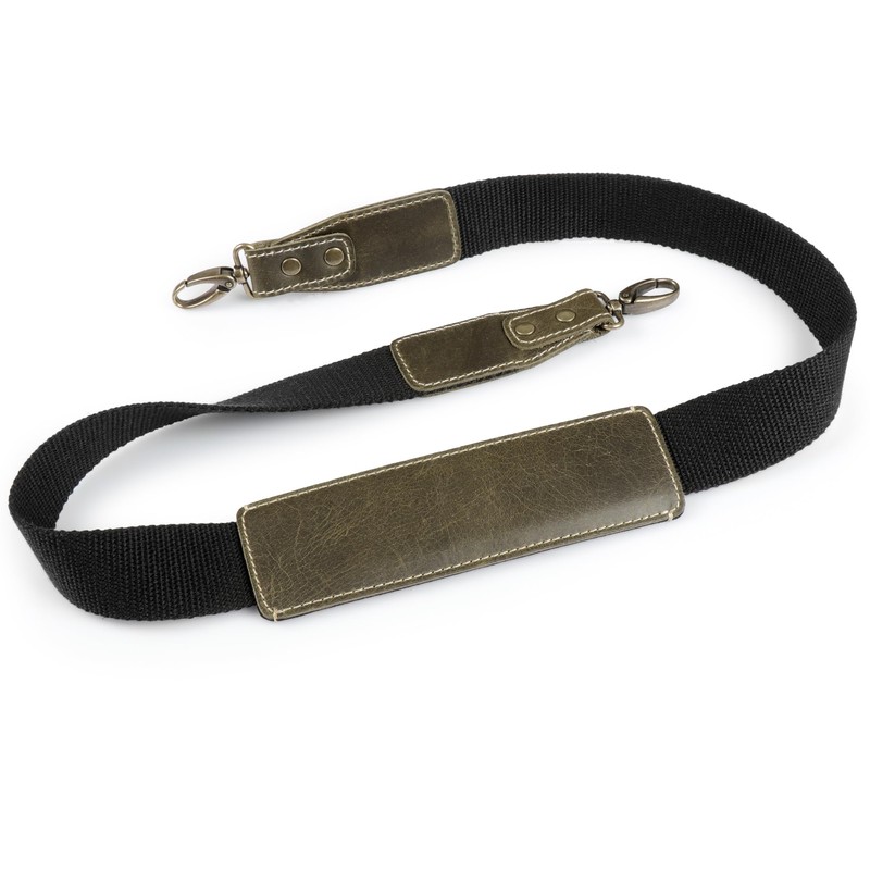 MegaGear Canvas & Genuine Leather Adjustable Shoulder or Neck Strap