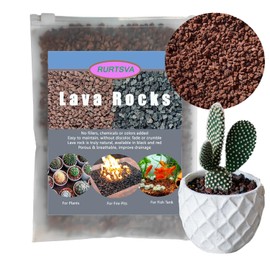 Lava Rocks for Plants, 2lbs Volcanic Stones Gravel Horticultural Drainage Potting Soil for Indoor Outdoor Plants, Succulents, Bonsai, Cactus, Vase Fillers, Top Dressing (2LBS, RED, 1)