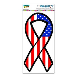GRAPHICS & MORE USA Flag Support Ribbon - Patriotic American United States Automotive Car Refrigerator Locker Vinyl Magnet