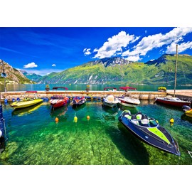 Lake Garda 1000 Piece Jigsaw Puzzles for Adults Speed Boats Jigsaw Puzzles for Adults 1000 Gifts