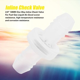 3/8 Inch 10 mm Inline Check Valve, Membrane One-Way Valve, for All Types of Highly Corrosive Chemical Media (PP/VITON)