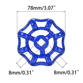 2pcs 78mm OD Metal Outside Faucet Round Wheel Handle,Replacement Gate Valve Handwheel,Replacement Water Spigot Handle,Globe Valve Switch Handle,Paint Cast Steel,Square Broach 8x8mm,Blue