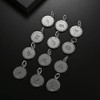 HIJONES Men's Stainless Steel Round Coin Constellation Necklace Zodiac Sign