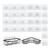 Paquete De 14 Ganchos Adhesivos Fuertes Impermeables Para Ba Transparente-14pack