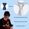 Barry.Wang Neckties for Boys Regualr Self-Ties Adjustable Handkerchief Set Uniform