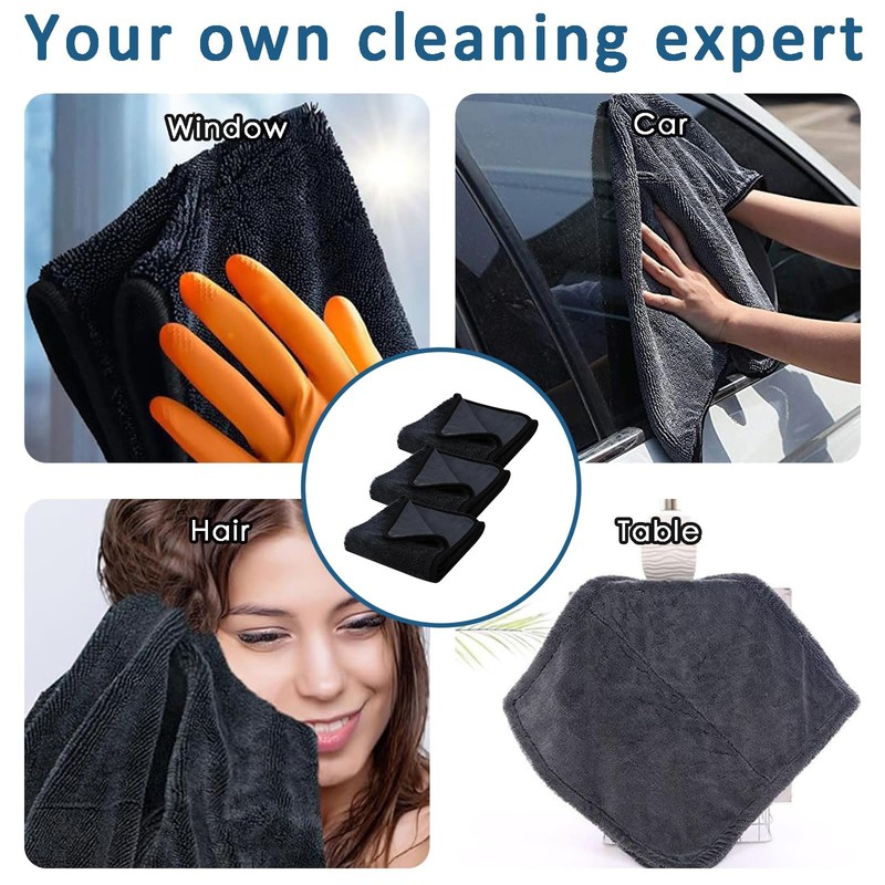 KPSRFG 3Pcs Magic Cleaning Cloth, Window Cleaning Cloths, Window Cloth,
