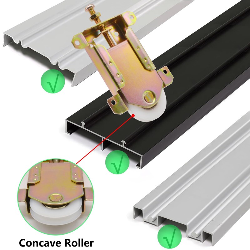 Sliding Mirror Closet Door Rollers Replacement Hardware Fits Contractors Part