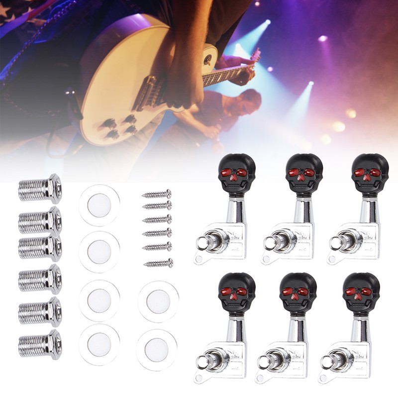 Skull Shape Tuning Peg Zinc Alloy Machine Heads Tuner Set