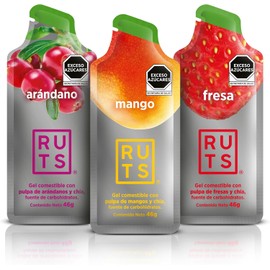 RUTS ENERGY 24 GEL ENERGÉTICO MIX (ARÁNDANO, FRESA Y MANGO 46 G C/U)