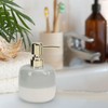 Asashizen Ceramic Soap Dispenser Grey and White Two Tone with