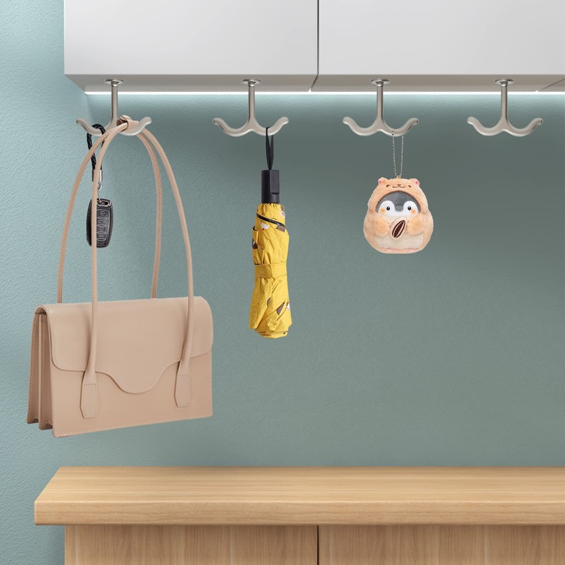RFORPLY Zinc Alloy Double Prong Ceiling Hook Towel/Robe Clothes Hook