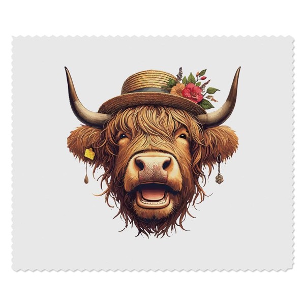 Azeeda 2 x 'Glamouröse Hochlandkuh' Mikrofaser-Objektiv- / Brillenreinigungstücher (LC00031469)