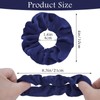 WLLHYF 2 Pcs Pink Velvet Hair Scrunchies Hairs Bands, Navy