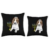 Jewish Beagle Dog Menorah Hanukkah Pajamas Chanukah PJs Throw Pillow
