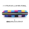 Megan 2091-01 Glasses Case, Stylish, Pop, Compact, Slim, Urethane, Semi-Hard