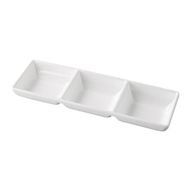 Fukui Craft 51025450 Melamine 22.2 Masanatsu Cut Plate, White Gloss