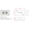 odedo 4 x LSA Connection Module Cat 6 Connector for