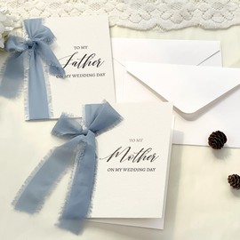 STOFINITY To My Parents On My Wedding Day Card - To My Dad And Mom On My Marriage Day Cards For Family, Wedding Gifts For Mom From Bride