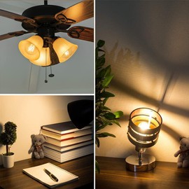G40 Dimmable Amber LED Bulbs, 3W (25W Eq), E26, 2700K Soft White, 2Pack