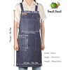 Small snail Blue Denim Apron Unisex Painting Apron for Men