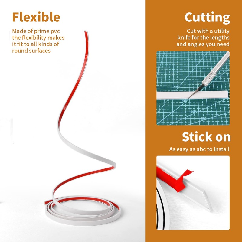 Wowstar 10 Ft Peel & Stick Trim, Flexible & Self-Adhesive