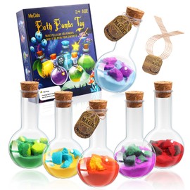MeCids Bath Bombs for Children, Pack of 6, Organic Natural Bath Bombs, Science & Magic Potion Bottles, Bath Bombs Kit for Boys, Girls, Birthday, Christmas