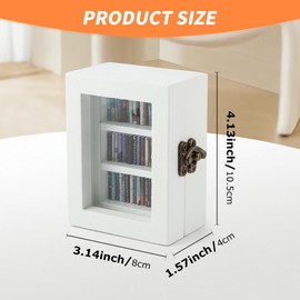 Anxiety Bookshelf Shake Away Your Anxiety, Anxiety Mini Bookshelf Ornament Miniature Bookshelf Anxiety Miniature Book Library with Mini Books for Book Lovers Home Room Office Decor (White Small)