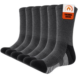Benirap Mens Thermal Socks Warm Thick Socks Breathable Cushion Crew Work Socks Winter Athletic Socks Performance Sports Hiking Walking Running Socks,M,M08