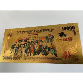 Dragon Ball Z King Kai Collectible Gold Bank Note US Seller. Gold Collectible