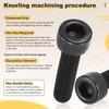 METALLIXITY Socket Head Cap Screws(M6-1x100mm)10Pcs, Carbon Steel Allen Socket Drive