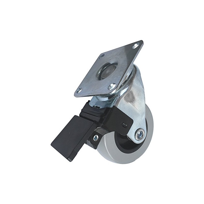 Fort Fasteners Single Wheel Castor Wheel, Plate Fix 50mm with