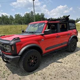BINARY STAR Running Boards Compatible with Vehicle 2021-2026 Ford Bronco 4 Doors, 4.7 Inches Drop Down Side Steps, Bronco Side Bars Step Bars Nerf Bars Made with Carbon Steel.