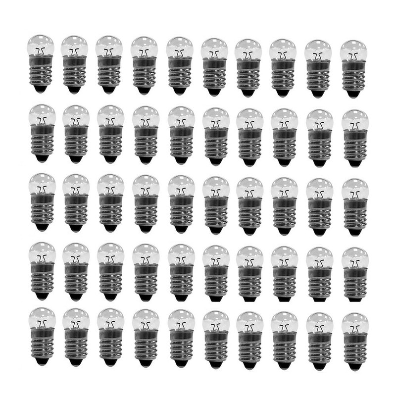 10x E10 Miniature Screw Base Light Bulbs 6V Flashlight Lamp