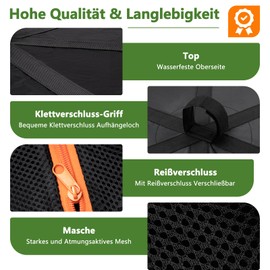 Desy & Feeci Herb Drying Net, 6-Layer Herb Dryer Hanging with Hook, Zip Drying Net Grow, Mesh Drying Net for Plant/Seeds/Flowers