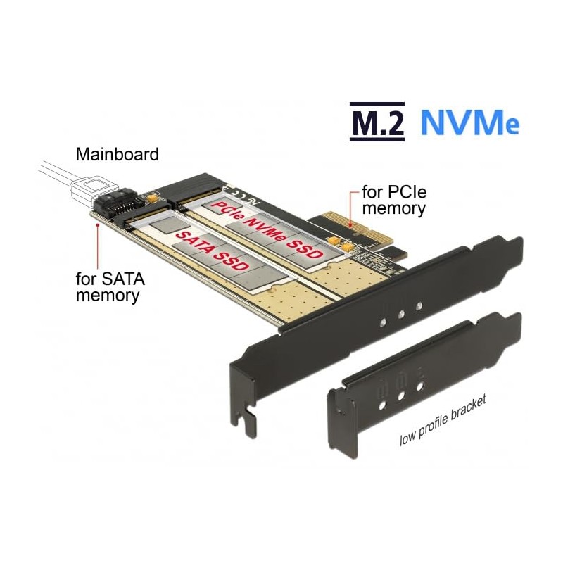 DeLOCK 89630 Internal M.2, SATA interface cards/adapter 89630, PCIe, M.2,SATA,