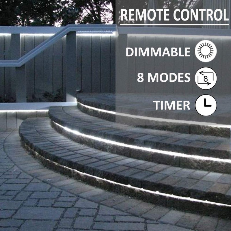 Solhice 75ft Rope Lights Outside Cool White 280 LEDs with