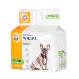 Arm & Hammer for Pets Dog Diapers, 12 Count-Ultra-Absorbent, Adjustable Dog Diapers with Leak-Proof Protection and Wetness Indicator-Male and Female Dog Wraps, Diapers for Pets from Arm and Hammer