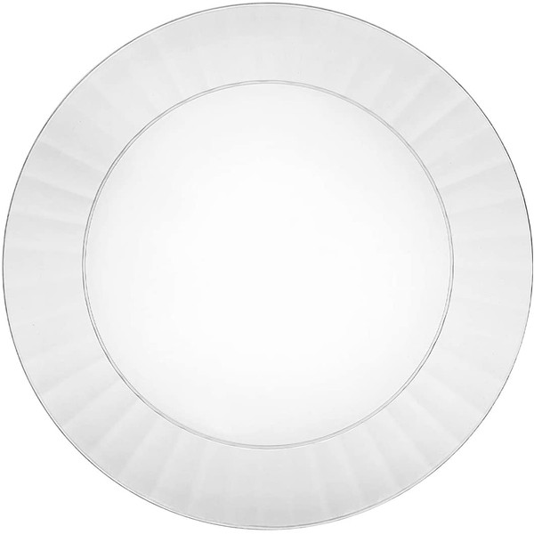 Party Essentials Deluxe Quality Hard Plastic 6-Inch Round Party/Dessert Plates, Clear, 24 Count